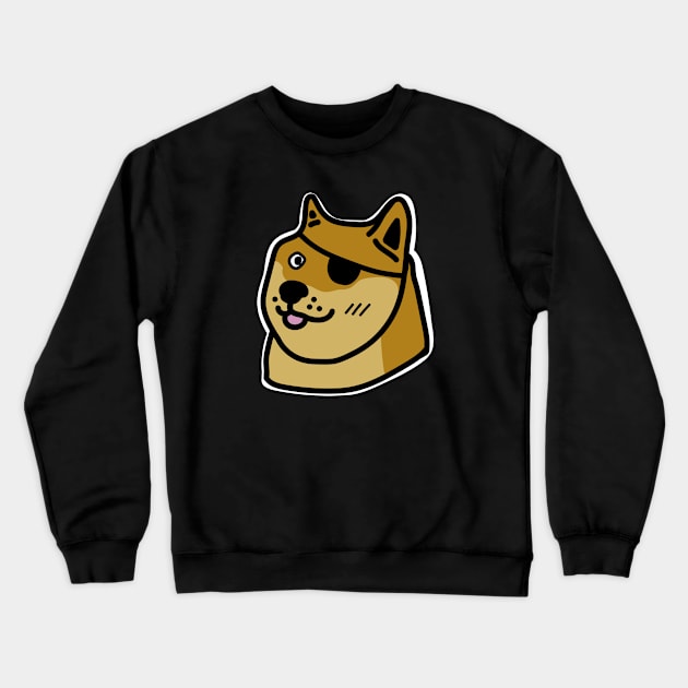 Pirate Doge Crewneck Sweatshirt by Graograman